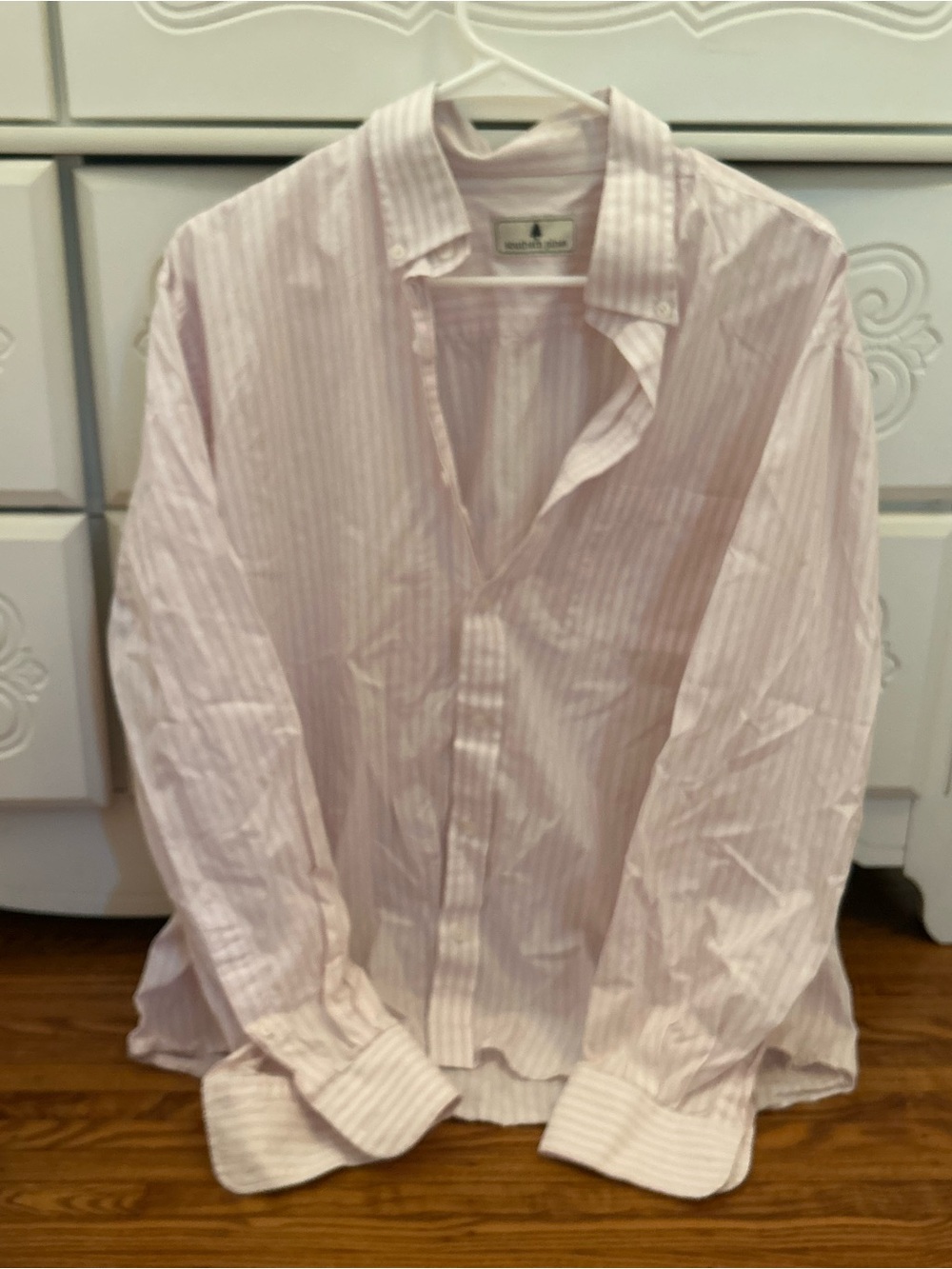 Women’s Pink Stripe Button-Down Shirt